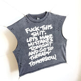 saint m t shirts s.m. "live in the moment" limited edition pullover casual tank top