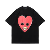 Drew house tshirt r d@ew heart cartoon print crew neck pullover short sleeve wholesale single piece