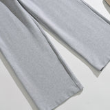 Women Sweatpants Gray Wide-Leg Pants Autumn Sports Casual Straight-Leg Sweatpants