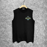 Amiri tank top gray wolf cross print