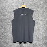 Amiri tank top small letter horizontal strip printing