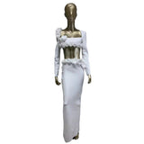 Women Dresses Sexy Skirt Suit Long Sleeve Flower Two Pieces Suit (Otn202404)