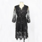 Women Evening Gown Sexy V-neck Sequin Sequins Dress