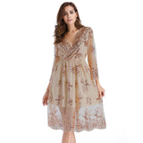 Women Evening Gown Sexy V-neck Sequin Sequins Dress