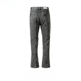 MIJKO Men Vintage Pants MIJKO Splicing Wide-footed Trousers Washed Old Jeans