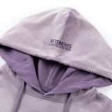 Vetements Hoodie VTM embroidered letters destroyed gradient loose hoodie