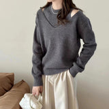 Women Knitwear Autumn Winter Sweater Two-Piece Set Sweater