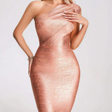 Women's Wedding Dress Gilding Bandage Hip Skirt Evening Dress
