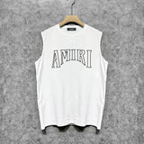 Amiri tank top cut out sun portrait printing