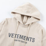 Vetements Hoodie VTM Washed and Worn Joint-Name Loose Hooded Hoodie