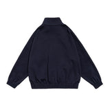 Unisex Jacket Vintage Color Stitching Stand-Collar Sports Jacket for Men and Women Casual Loose Jacket
