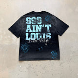 saint m t shirts s.m street graffiti style crew neck pullover short sleeve t-shirt