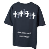 Ch hip-hop t shirts high version ch short sleeve cross loosecasualpure cottonamerican styleheavy weight short sleeve