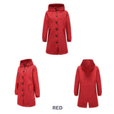 Women Trench Coat Autumn and Winter Waterproof Anorak Women's Casual Long Coat