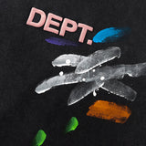 Gallery Dept T Shitrs Splash Ink Hip Hop Trend plus Size Short Sleeve