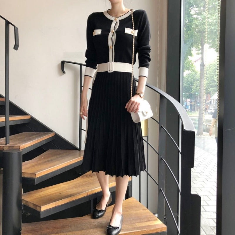 Women Maxi Dress Autumn and Winter Knitting Dress