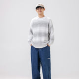 Unisex Sweater Winter Gradient Striped Sweater