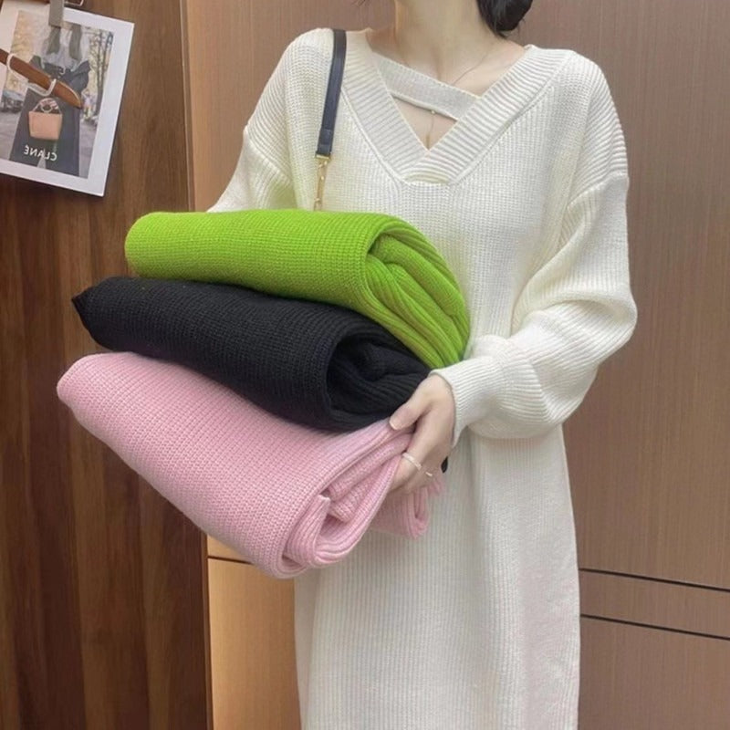 Women Knitwear Autumn and Winter Long Knitwear Knitted Dress