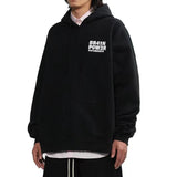 Vetements Hoodie Puff Print Destroyed Loose Zip Coat Hooded Sweater