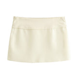 Women Skirt Summer Mini Skirt Solid Color Sheath Skirt