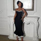 Women Dresses Sexy Backless Fishtail Dress Party Dress (Ont0408)