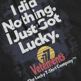 Vetements Hoodie Vintage VTM Worn Looking Washed-out Black Lucky 777 Letters Loose Hoodie Sweatshirt