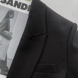 Women Suits Loose Casual Black Blazer