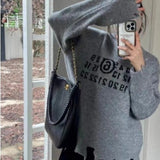Women Knitted Pullover Autumn and Winter Loose Knitwear Top