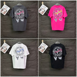 Ch hip-hop t shirts high version ch short sleeve sanskrit printingloosecasualpure cotton american graffiti short sleeve men