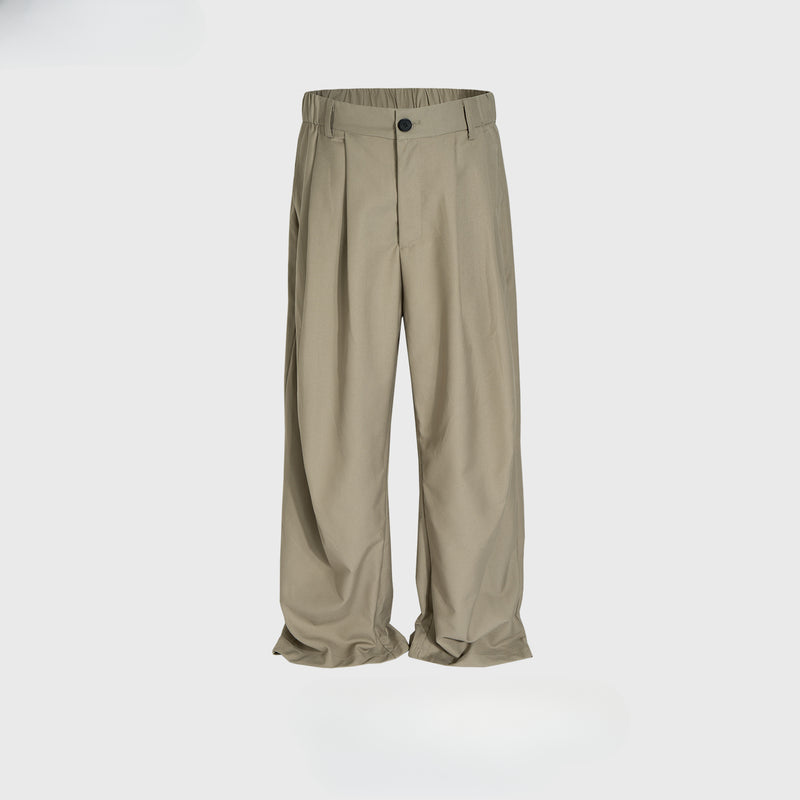 MIJKO Men Vintage Pants MIJKO Splicing Design Trousers Straight Stretch Casual Trousers