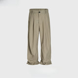 MIJKO Men Vintage Pants MIJKO Splicing Design Trousers Straight Stretch Casual Trousers