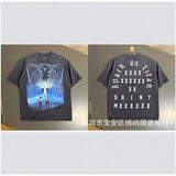 saint m t shirts s.m cartoon series graphic crewneck pullover short sleeve t-shirt