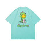 Drew house tshirt r d@ew cartoon dinosaur print crew neck short sleeve pullover
