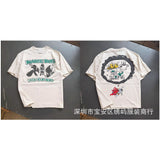 saint m t shirts s.m cartoon series graphic crewneck pullover short sleeve t-shirt