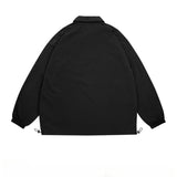 Unisex Jacket Retro Pullover Sports Jacket Loose Outdoor Polo Collar Top