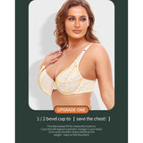 Full figure bra lace jacquard super thin