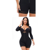 Shapewear bodysuit long sleeves waist and abdomen tightening