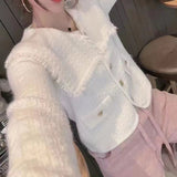 Women Knitwear Autumn Winter Retro Lapel Knitted Cardigan
