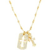 Chrome Hearts Necklace Men's and Women's Cross Necklace Full of Diamonds