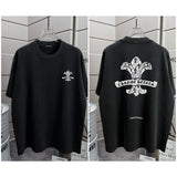 Ch hip-hop t shirts gheavy weight short-sleeved t-shirtmenprintingcasualtrendyfashionloose american half-sleeved t