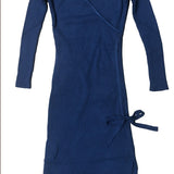 Women Maxi Dress Autumn Winter Sexy Long Sleeve V-neck Knitted Sheath Dress