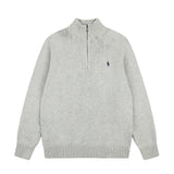 Rl ralph lauren pony half-zip wool sweater - couple's casual knit turtleneck top - autumn/winter relaxed fit
