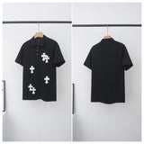 Ch hip-hop t shirts summerch american trendy high streetaccessible luxury cross embroider short sleeve easiest for match