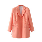Women Suits Autumn Drawstring Suit Coat Suit