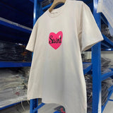 saint m t shirts s.m barbie heart print crew neck pullover short sleeve top