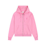 Ami aheoine hooded zipper heartembroiderloosefall and wintersweatshirtcouplepure cotton hoodie