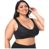Full figure bra wireless lace lightly lined