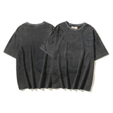 Hip-hop t-shirts: american streetwear trendy rep little angel cupid print vintage distressed washed short sleeve tee