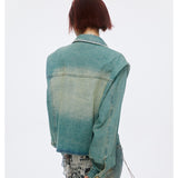 Unisex Jacket Retro Washed Denim Jacket Coat