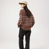 Unisex Sweater Autumn British Style Striped Sweater
